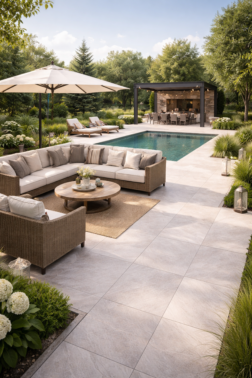 Calm Stone Ivory Porcelain Paving Slab