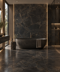 Planet Black Polished Porcelain Slab
