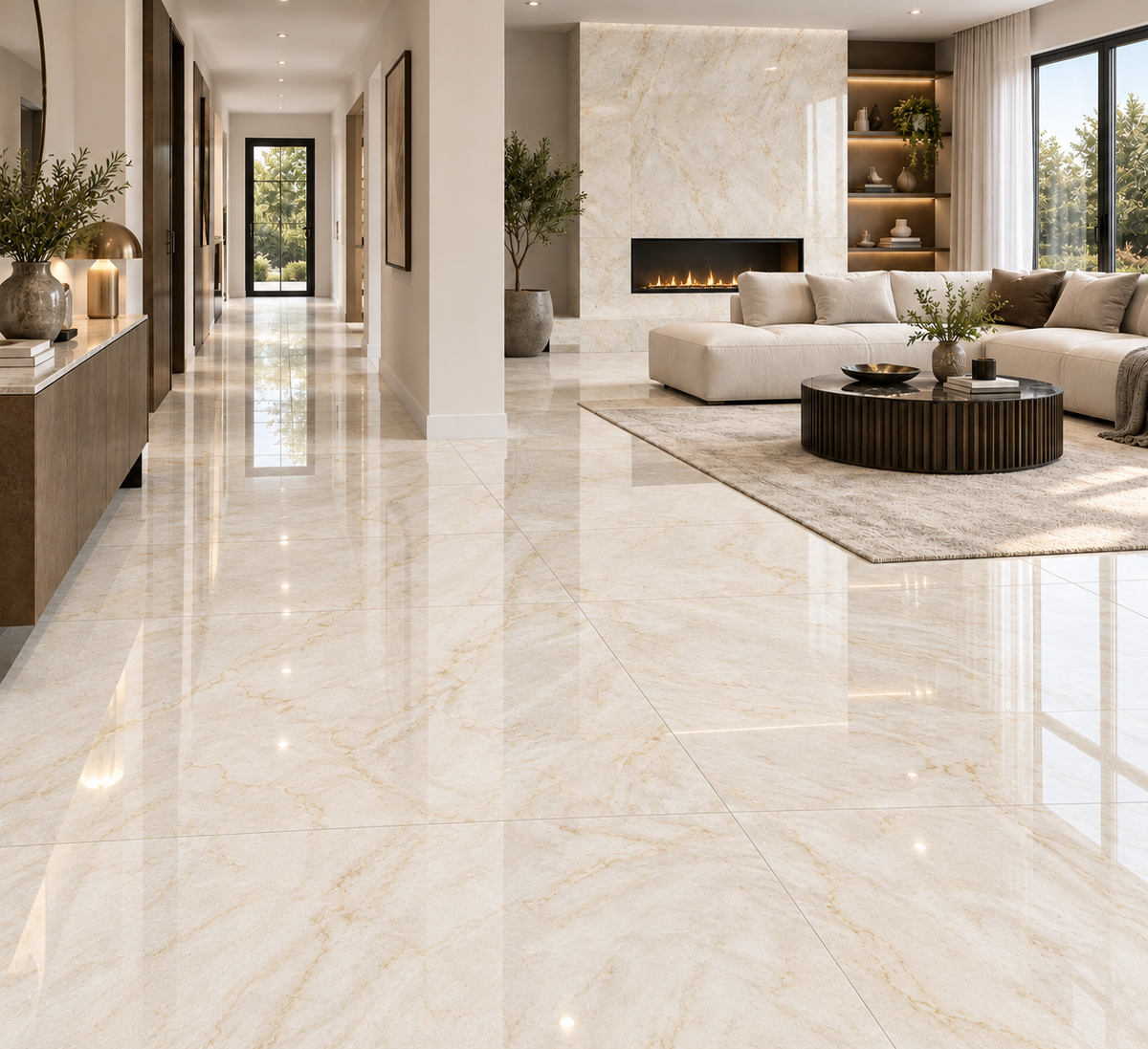 True Taj Polished Porcelain Tiles