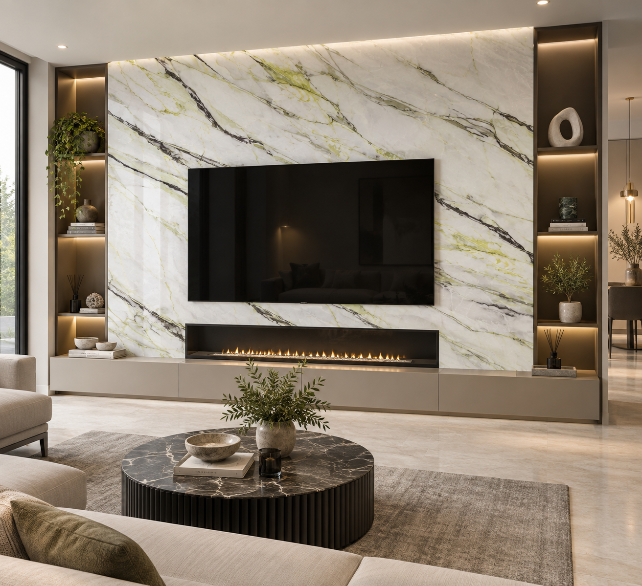 Green Calacatta Matt Porcelain Slab