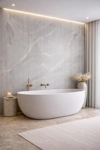 COLONNA | Pearl Fluted Porcelain Tile
