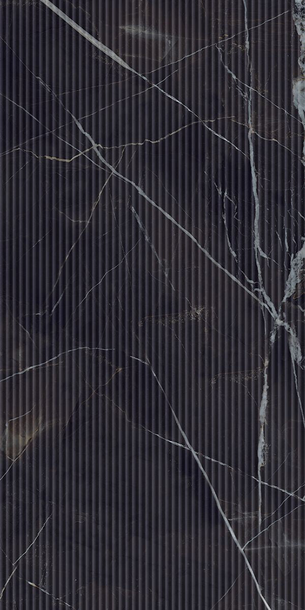 COLONNA | Marquina Fluted Porcelain Tile