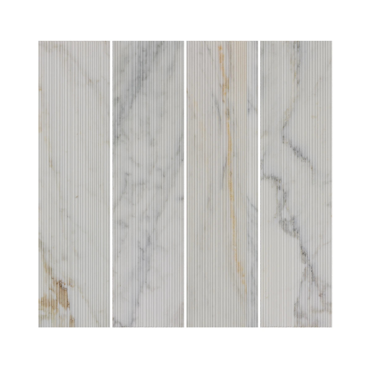 Calacatta Verde Fluted Marble Tile