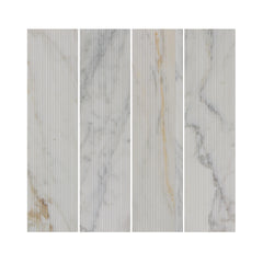 Calacatta Verde Fluted Marble Tile