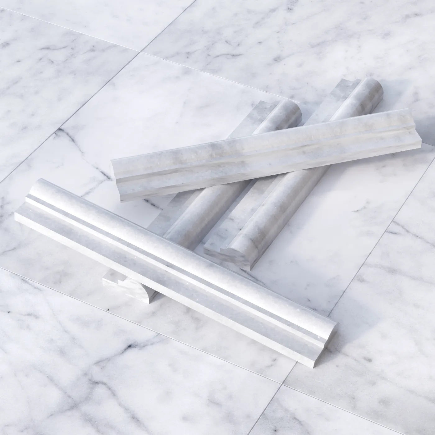 Carrara Marble Dado Border Tile – Polished Finish