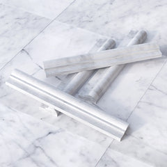 Carrara Marble Dado Border Tile – Polished Finish