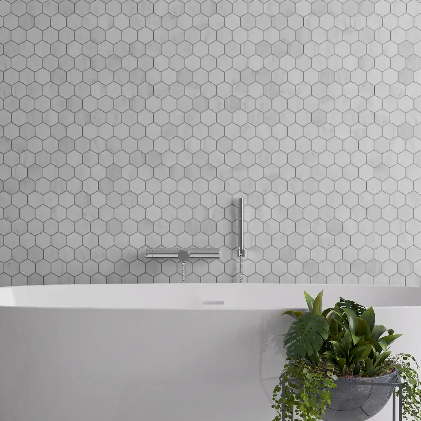 Carrara Marble Hexagon Mosaic Tile – Polished Finish