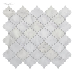 Carrara Marble Arabesque Mosaic Tile