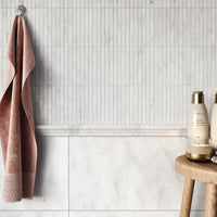 Carrara White Marble Dado Border Tile – Honed Finish