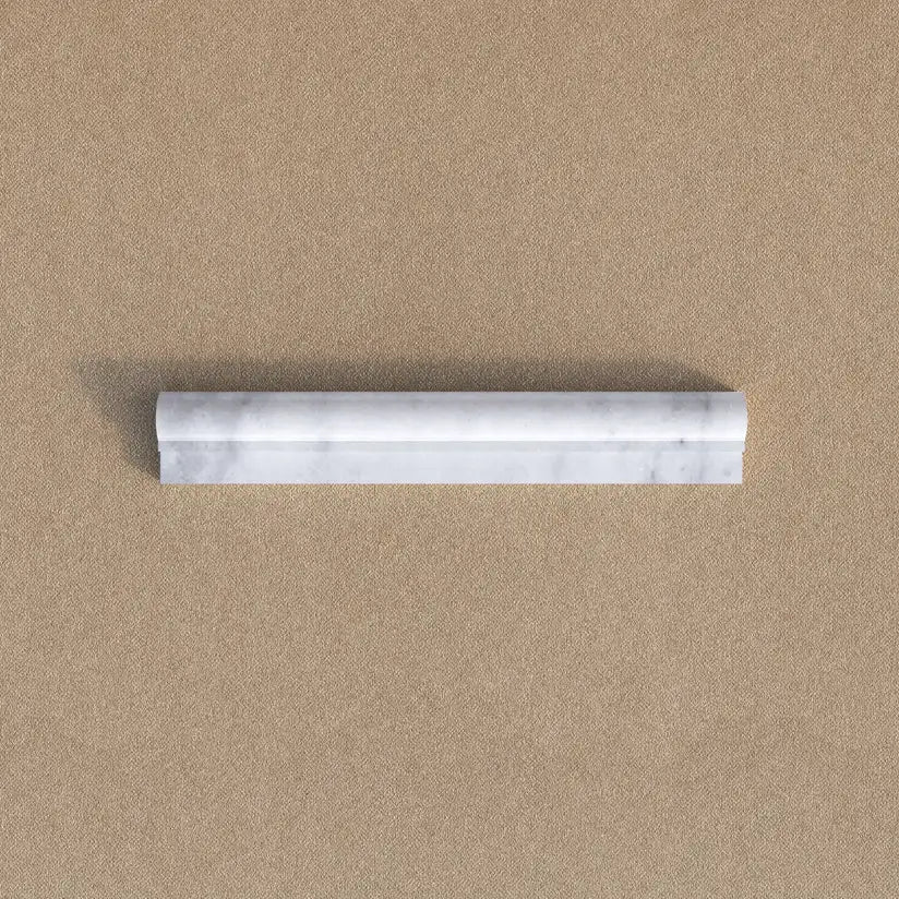 Carrara White Marble Dado Border Tile – Honed Finish