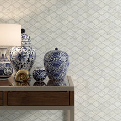 Carrara Marble Teardrop Mosaic Tile