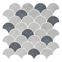 Marble Scallop Mosaic Tile – Honed Finish