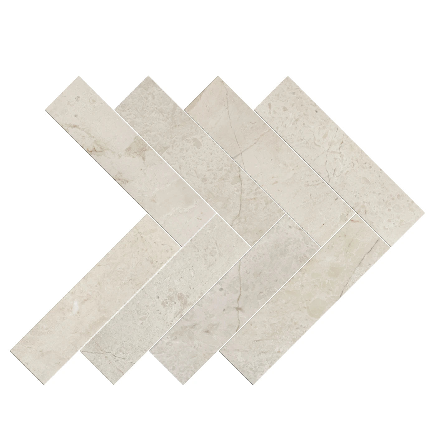 Crema Marfil Herringbone Marble Tile