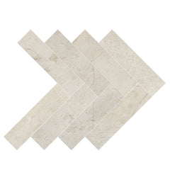 Crema Marfil Herringbone Marble Tile