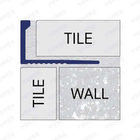 Bright Chrome L Shape Tile Trim – Straight Edge (2.5m)