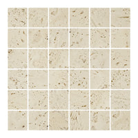 Lydia Antique Travertine Mosaic Tile – Tumbled Finish (Unfilled)