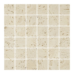 Lydia Antique Travertine Mosaic Tile – Tumbled Finish (Unfilled)