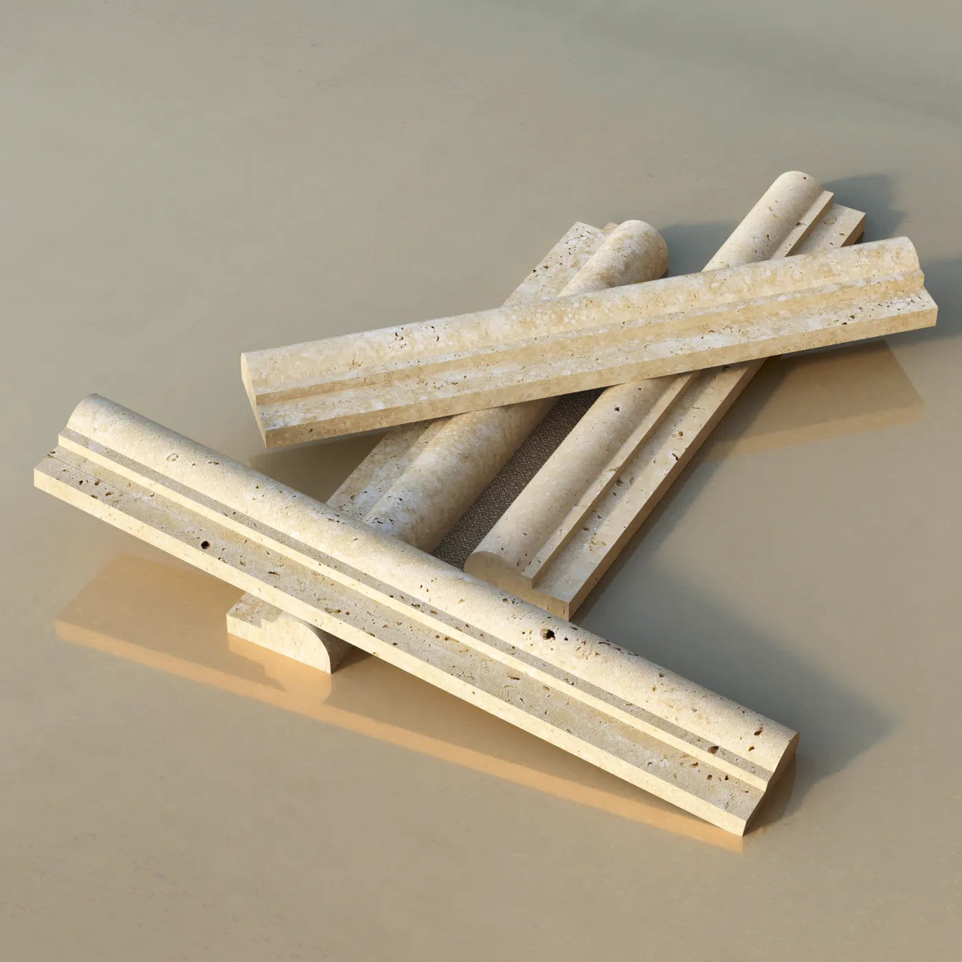 Lydia Classico Travertine Dado Border Tile – Honed Finish