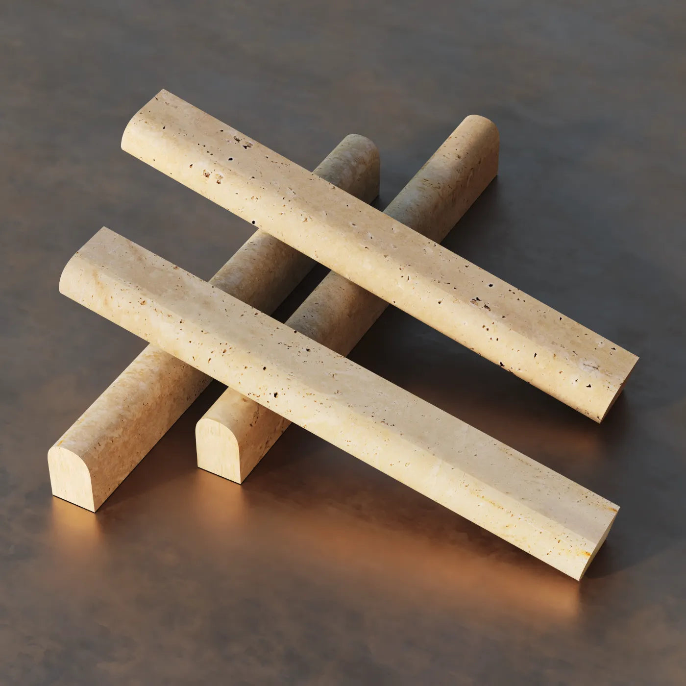 Lydia Classico Travertine Pencil Border Tile – Honed Finish