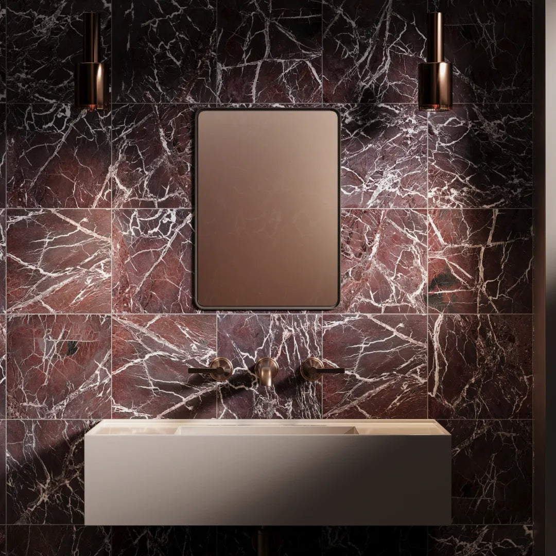 Rosso Levanto Honed Marble Tile