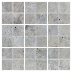 Silver Marble Mosaic Tile – Tumbled Finish