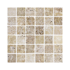 Siva Noce Marble Mosaic Tile – Tumbled Finish