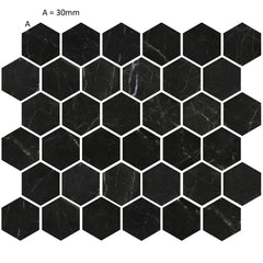 St Laurent Marble Hexagon Mosaic Tile – Honed Finish