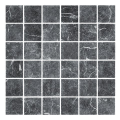 Taurus Nero Marble Mosaic Tile – Tumbled Finish