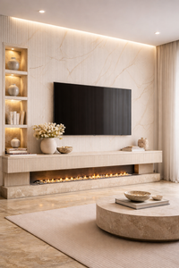 COLONNA | Ivory Fluted Porcelain Tile