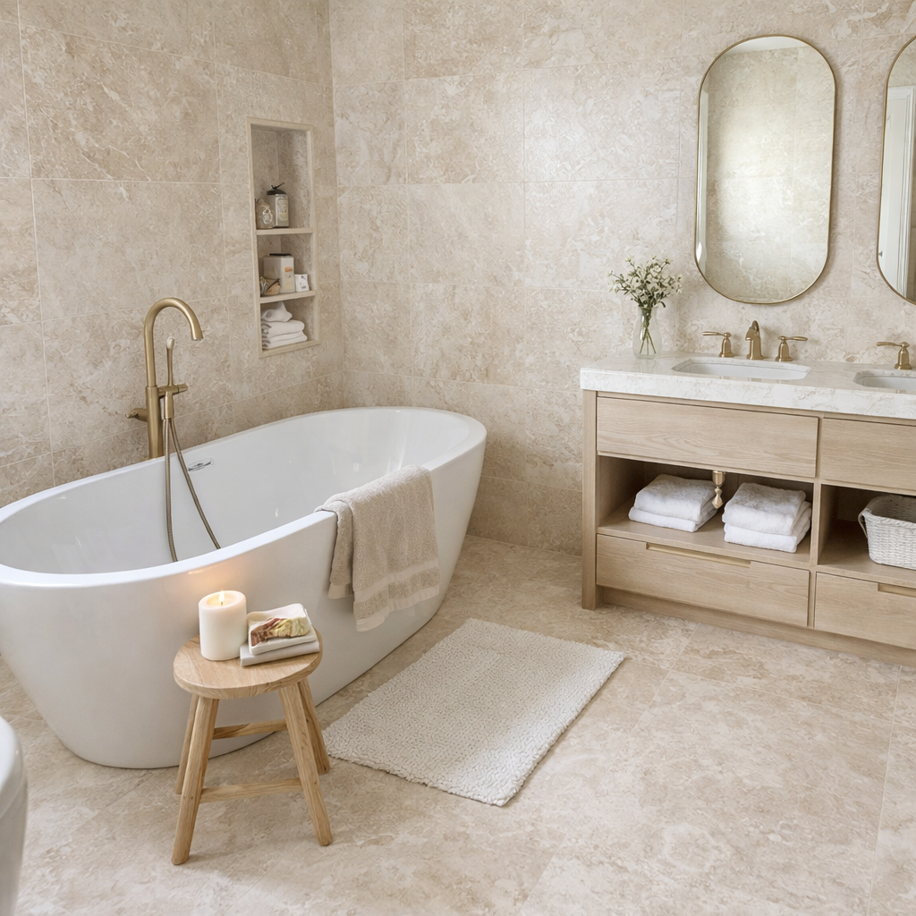 Trevei Cross Cut Crema Matt