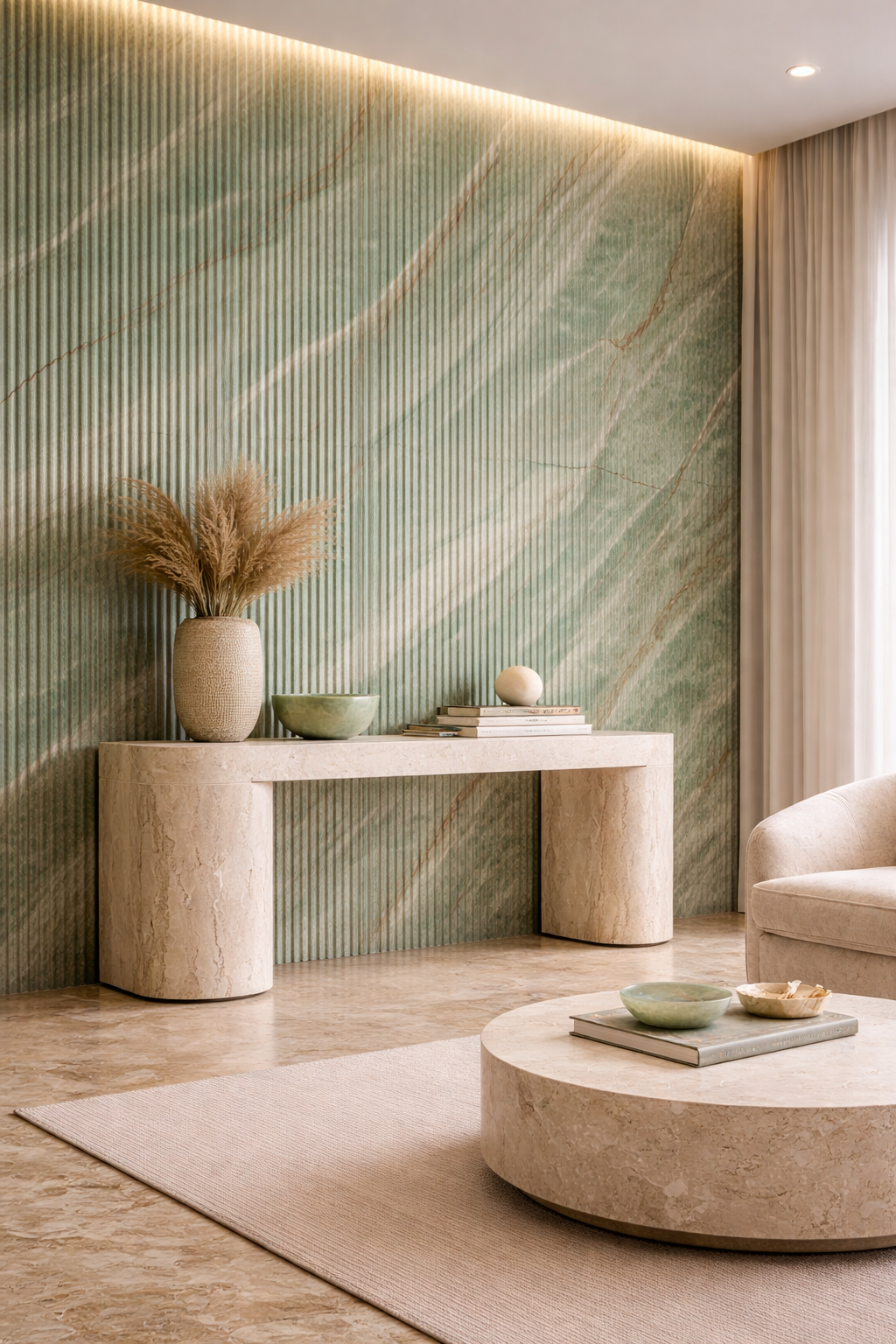COLONNA | Verde Fluted