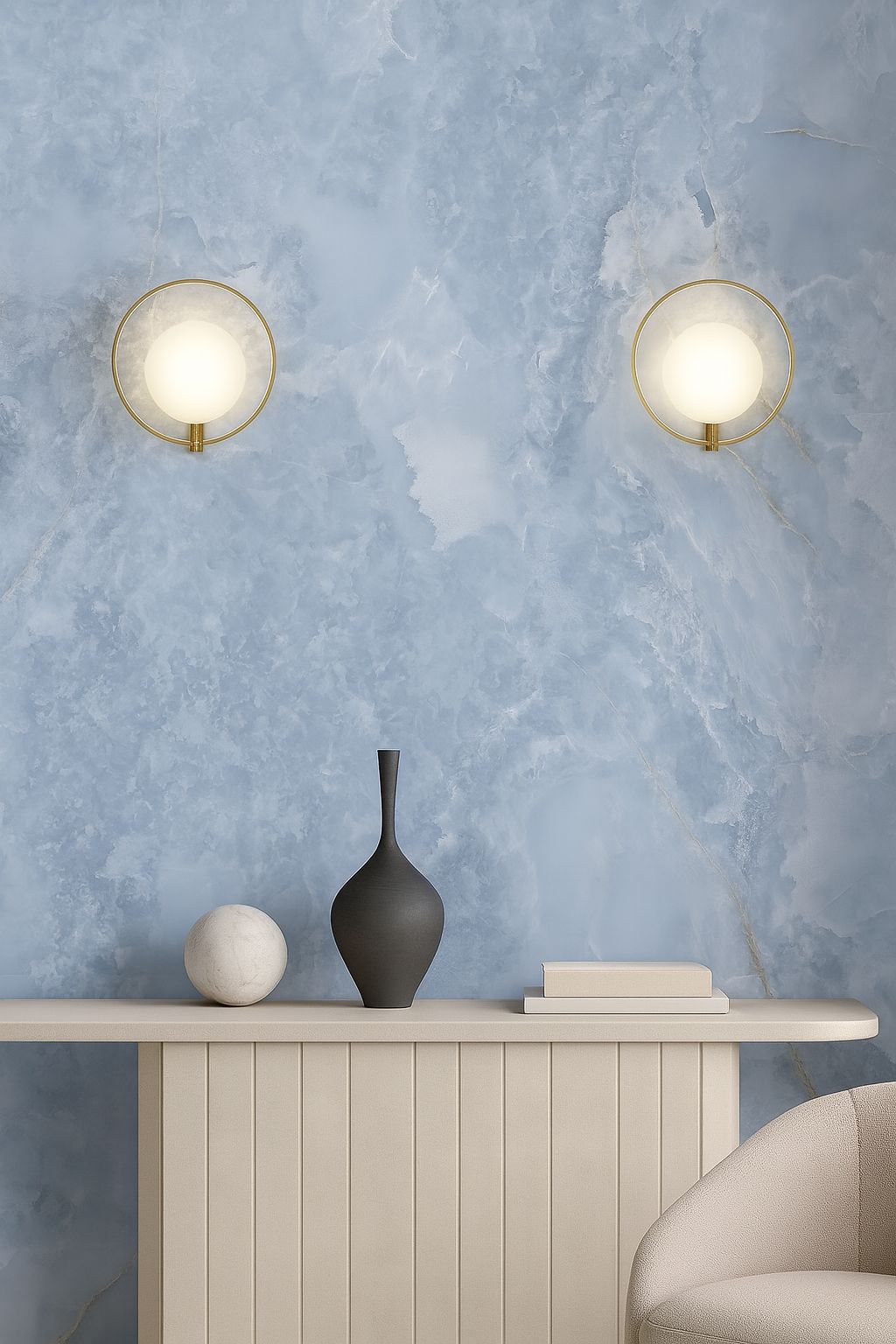 Aura Baby Blue Onyx Polished