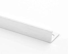 Light Brushed Chrome L Shape Tile Trim – Straight Edge (2.5m)